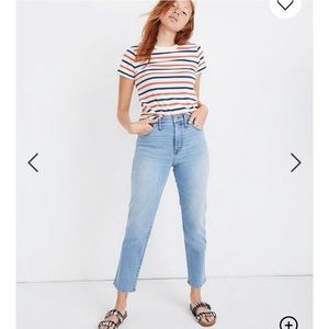 Madewell high rise stovepipe jeans